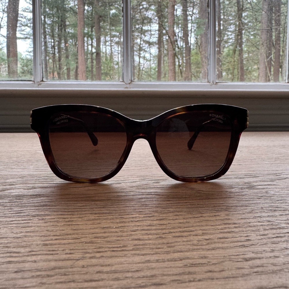 CHANEL Tortoiseshell Square Sunglasses - Picture 2 of 7